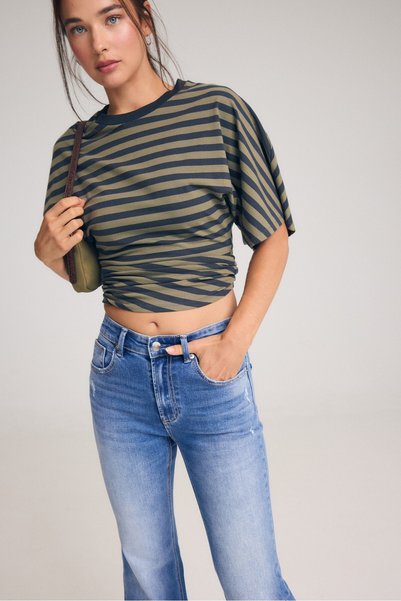 Stradivarius D78 Cropped Çan Paça Jean