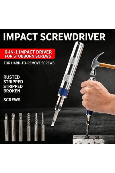 Choice 6 in 1 Impact Screwdriver Impact Drive Rusted Stuck Broken Fasteners R...