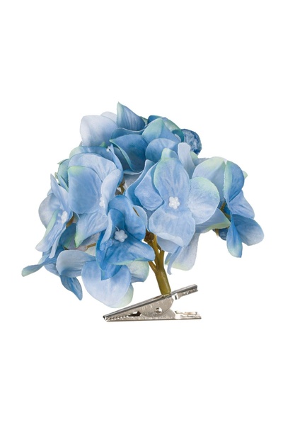 OEM Floare Artificială Hortensie Bleu cu Clips 10 cm – Decor Realist pentru C...
