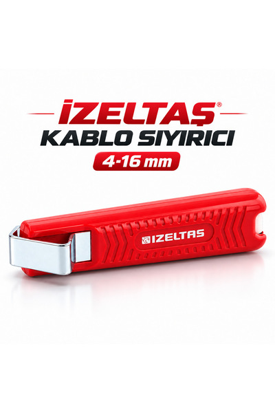 İzeltaş Kablo Sıyırıcı 4-16 mm Kablo Soyucu Soyma Aparatı Ayarlı Bıçaklı Elektrikçi Kablo Sıyırma Aleti