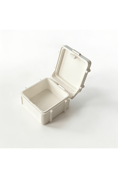 Choice white 1pc Small Hardware Storage Box, Stackable Design Sealed Bayonet ...