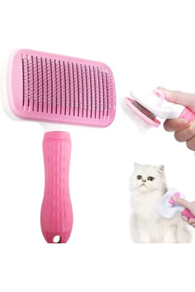 Choice3 Pink Pet Dog Brush Cat Comb Self Cleaning Pet Hair Remover For Dogs C...