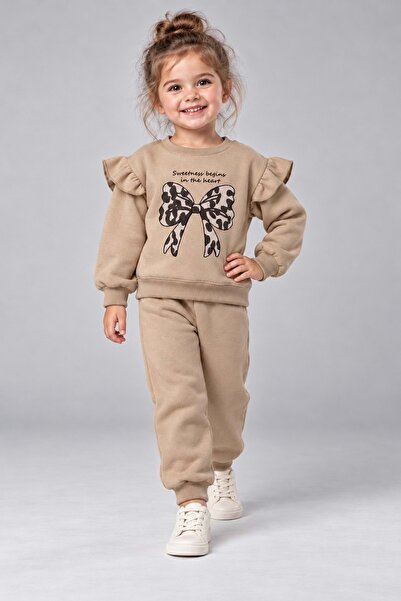 Mnk Baby&Kids Спортни екипи - Бежово - Графика