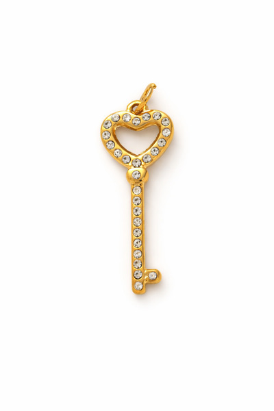 YVA Jewelry Charm din inox placat cu aur waterproof „Thyria” – Cheia destinului