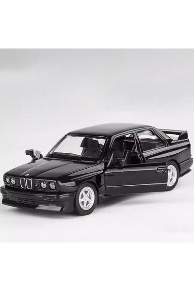 Choice سيارة لعبة BMW M3 سوداء بمقياس 1/36 موديل 1987 مصنوعة من سبائك معدنية ...
