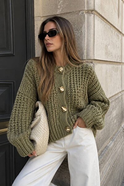 Cymora Mirelle Chunky Knitwear Cardigan – Γυναικεία πλεκτή ζακέτα με λαιμόκοψ...