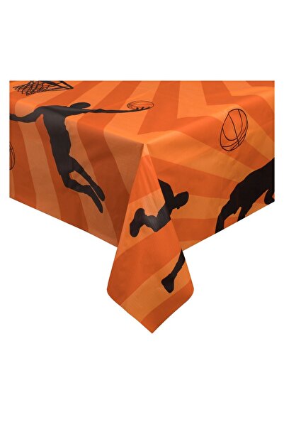 OEM Față de Masă de Plastic Portocaliu cu Model Baschet 180x120 cm – Protecți...