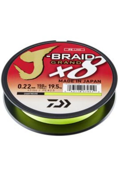 daiwa Fir textil J-Braid Grand X8 Chartreuse 0.06mm/5kg/135m