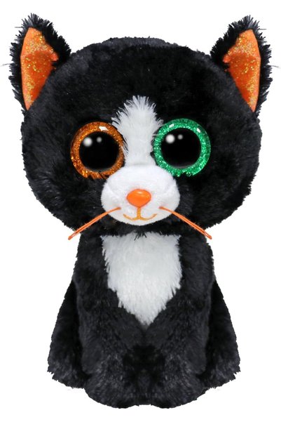 As Χνουδωτό Beanie Boos Μαύρη και Άσπρη Γάτα 15εκ.