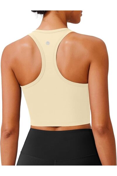 GENERAL PINSPARK Sports Bra Longline Racerback Tank Tops for Women Padded Wor...