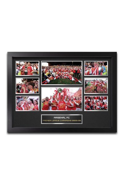 Boomah Accessories Arsenal 2025-26 Premier League Champions Signed Framed Pos...