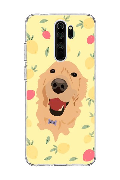 lelia حافظة هاتف شفافة متوافقة مع Redmi Note 8 Pro مطبوعة باللون الأصفر على ش...