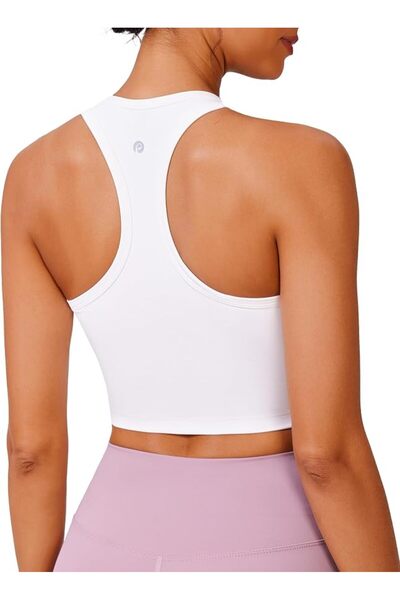 GENERAL PINSPARK Sports Bra Longline Racerback Tank Tops for Women Padded Wor...