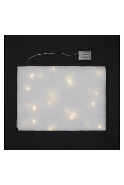 Jumbo Stofa Decorativa de Crăciun Albă cu LED 150×50 cm