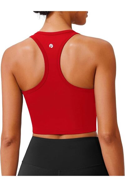 GENERAL PINSPARK Sports Bra Longline Racerback Tank Tops for Women Padded Wor...
