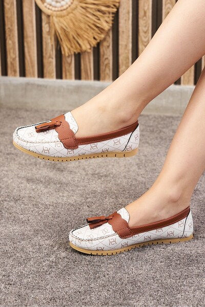 Nstil Ballerina - Weiß - Casual