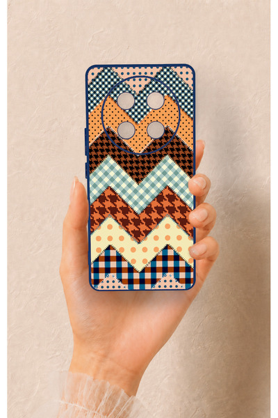 Vip Case Honor Magic 7 Lite 5g Compatible Colorful Knitted Pattern Silicone Case