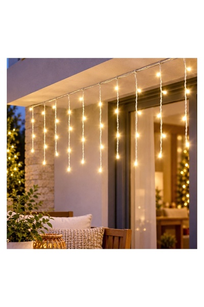 OEM Perdea Luminoasă Solară 200 LED, 12 m – Decor Exterior cu Alimentare Solară