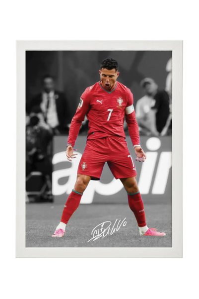 Boomah Accessories Cristiano Ronaldo Portugal 2026 World Cup Framed Poster wi...