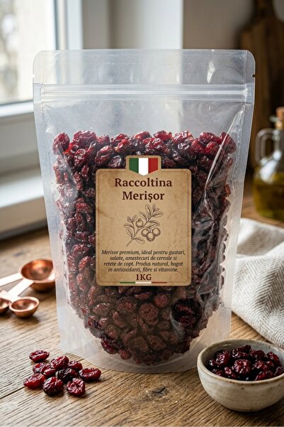 RACCOLTINA Merișor Uscat Premium 1KG – Fructe Uscate Naturale, Bogate în Antioxidanți