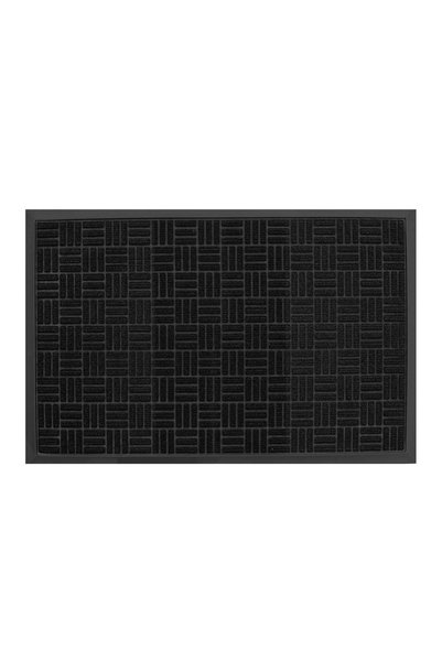 OEM Covoraș Intrare Negru 90x60 cm, Model Liniar Reliefat – Aspect Elegant