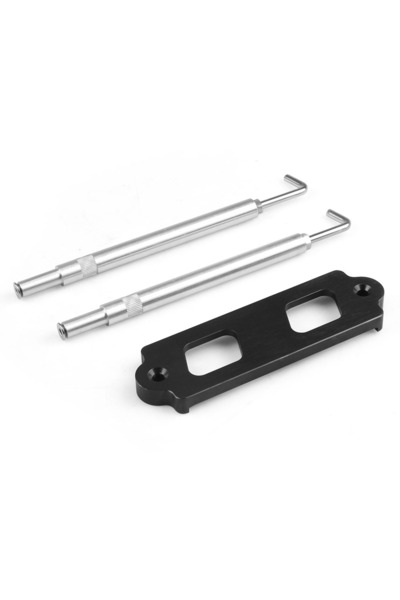 Choice1 black Battery Tie Down Kit Hold Down Rod With Stainless Tray Hooks Fo...