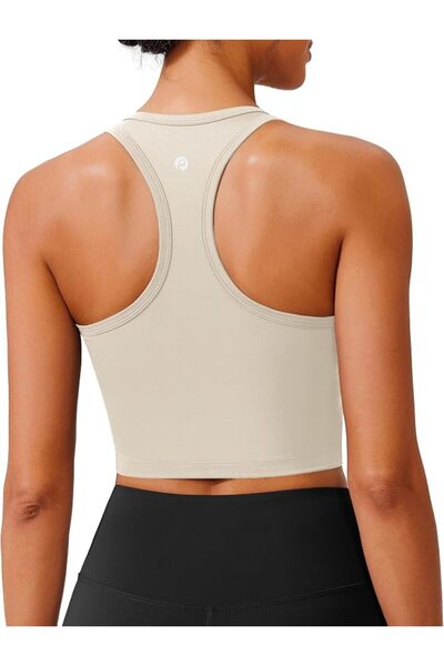 GENERAL PINSPARK Sports Bra Longline Racerback Tank Tops for Women Padded Wor...