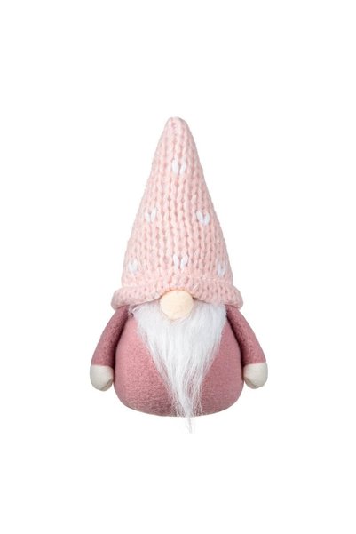 OEM Figura Decorativa de Crăciun Gnome Caciula Roz 17 cm