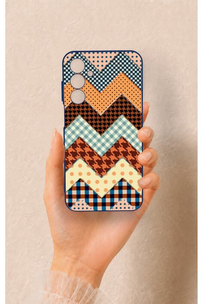 Vip Case Samsung A25 Compatible Colorful Knitted Patterned Silicone Case