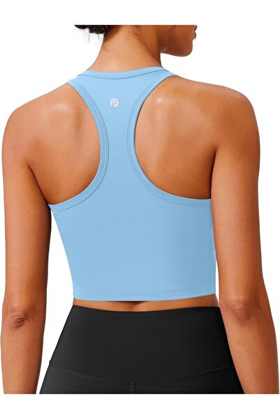 GENERAL PINSPARK Sports Bra Longline Racerback Tank Tops for Women Padded Wor...