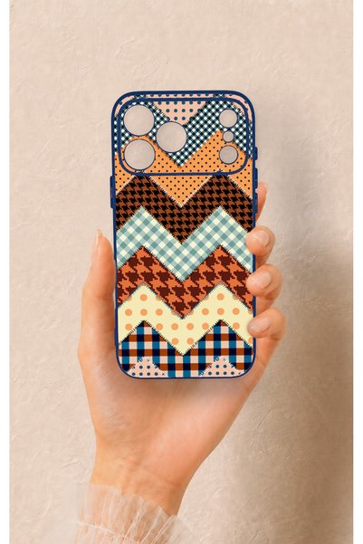 Vip Case iPhone 17 Pro Max Compatible Colorful Knitted Pattern Silicone Case