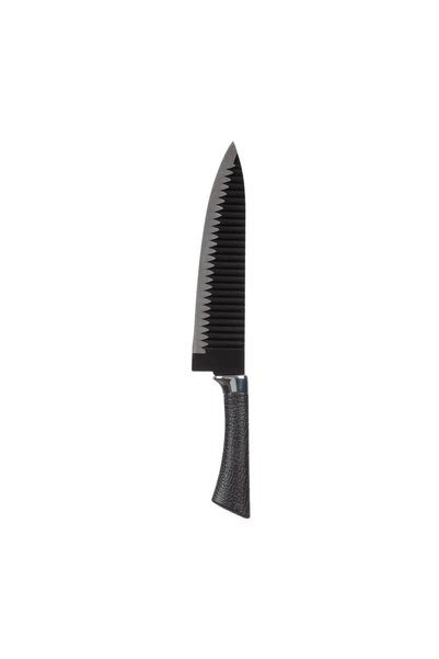 OEM Cuțit Chef Negru-Argintiu, Lamă Oțel Inoxidabil 32,5 cm