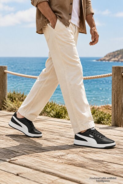 Puma Crt-3645 Black White Unisexs Daily Sneaker Comfort Casual Anatomical Spo...