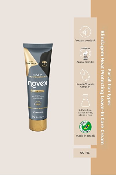 NOVEX Blindagem - Heat Protector and Anti-Scald Leave-In Care Cream 90g