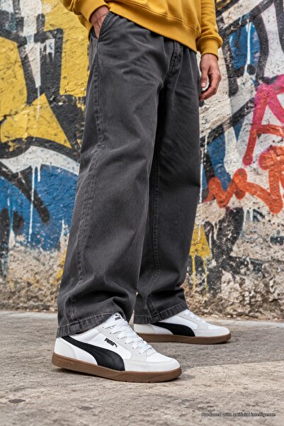 Puma PR-1482 حذاء رياضي كاجوال للرجال باللون الأبيض والأسود، حذاء رياضي مريح ...