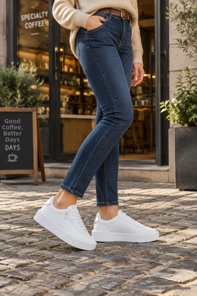 Puma Cr-5583 Women's White Daily Comfortable Sneaker Comfort Anatomical Sport...