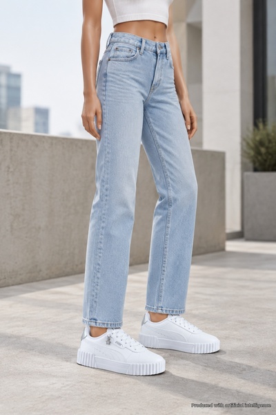 Puma حذاء رياضي نسائي أبيض مريح للاستخدام اليومي من CR-3885، حذاء رياضي مريح ...