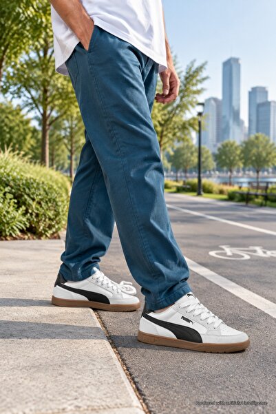Puma PR-9915 حذاء رياضي كاجوال للرجال باللون الأبيض والأسود، حذاء رياضي مريح ...