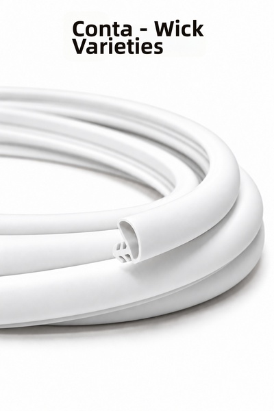 BABAWİCK Wooden Door Weatherstrip White Sound, Heat, and Light Reduction Insulation Seal with Side Tabs 10 Meters