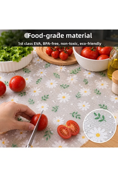 Blue Home Yellow Daisy Design Non-Slip Shelf Liner Roll - Drawer Mat for Kitchen, Refrigerator & Cabinets.