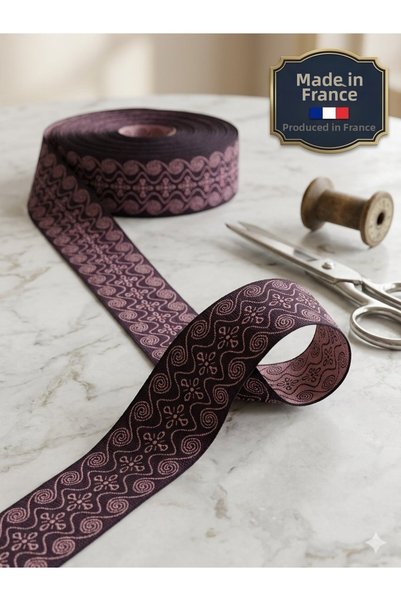 satab French Special Embroidered Jacquard Woven Ribbon / Decorative Ribbon - ...