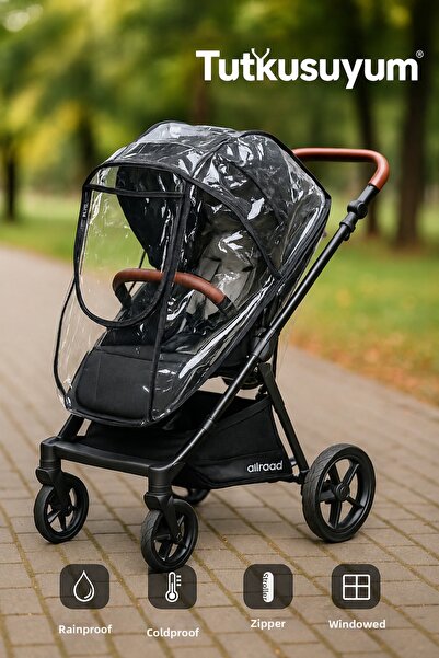 Tutkusuyum Ultra Luxury Elastic Zippered Baby Stroller Rain Cover