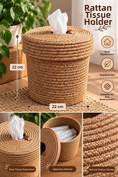 EYLCOTTON Jute Wicker Kitchen Bag Holder, Bag Organizer, Basket, Organizer, B...