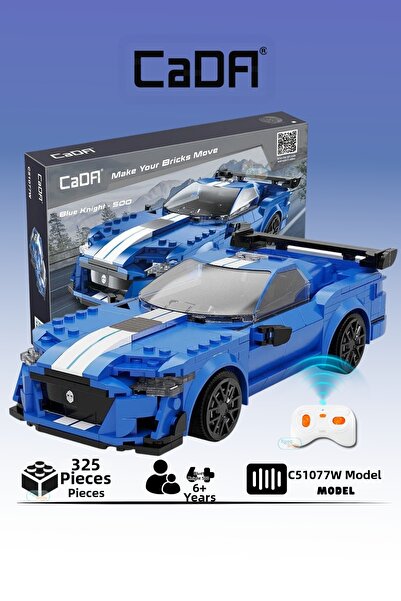 cada Blue Knight Race Car with 325 Blocks 2.4Ghz Remote Control - Bluetooth C...