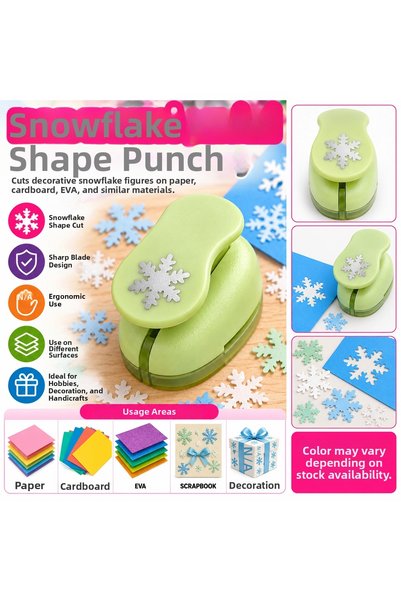 Mçb Group Snowflake Patterned Shaped Medium Size Südor Hole Punch |   Paper Background Cardboard Eva Hole Punch |   Del's Hobby Scrapbook