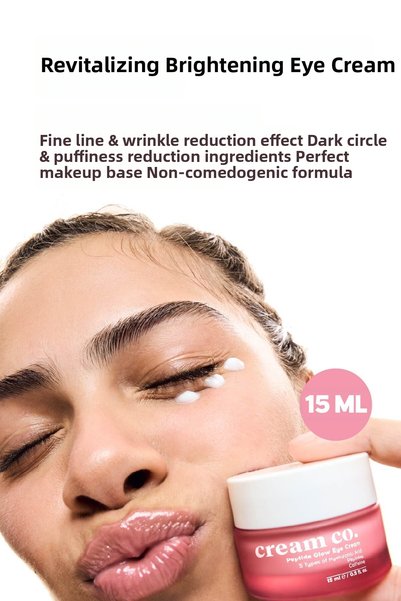 Cream Co. Eye Contour Anti-Wrinkle Moisturizing Brightening Eye Cream | Peptide Vitamin C Caffeine