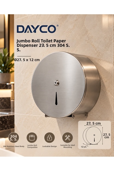 DAYCO 304 Stainless Steel Toilet Paper Dispenser Mini / Large