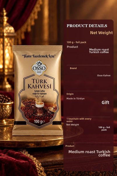 OSSO KAHVE Osso Turkish Coffee 100 g X 5 Packs - Turkish Coffee