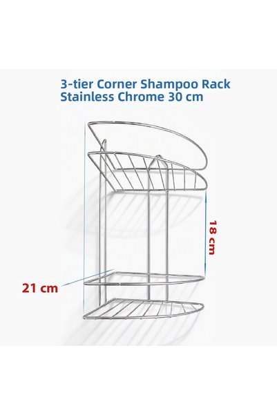 Generic Brand 2-Piece Corner Shampoo Holder Shower Cabin Bathroom Shelf