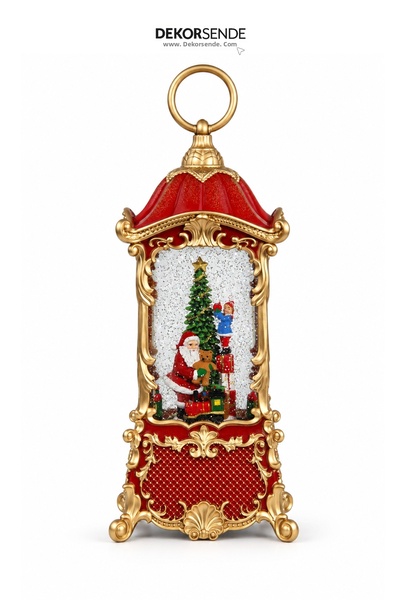 Dekorsende Christmas Snow Globe Santa Claus in Lantern Model 22X25 cm